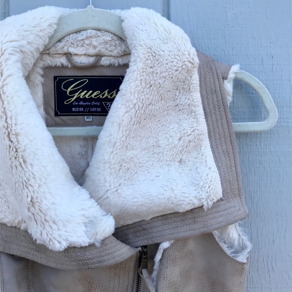 Guess faux suede soft collared vest - Picture 3 of 8